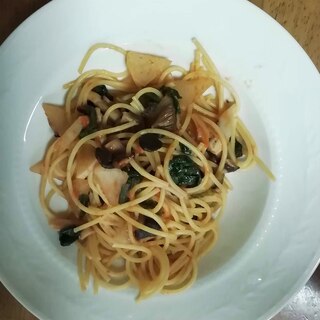 大根とレタスのパスタ